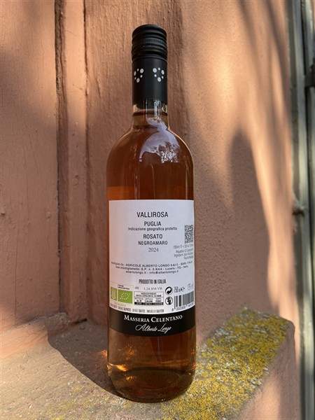 Alberto Longo Rosato Negroamaro VALLIROSA Masseria Celentano