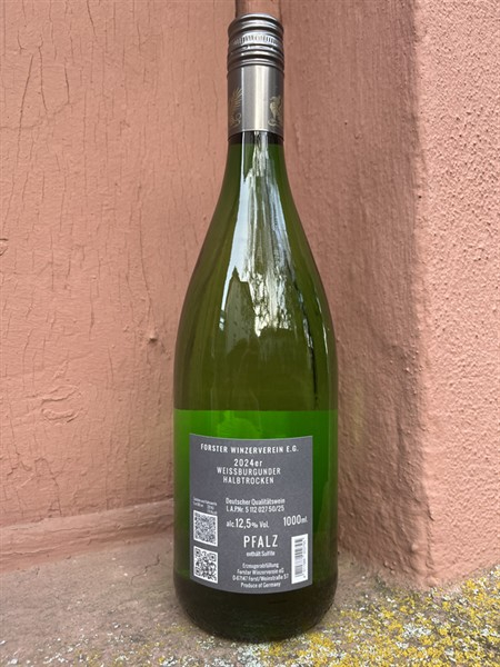 Forster Weissburgunder halbtrocken LITERFLASCHE